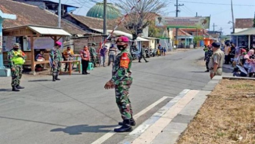 Prajurit Yonif 1 Marinir Pasuruan Dukung Operasi Yustisi