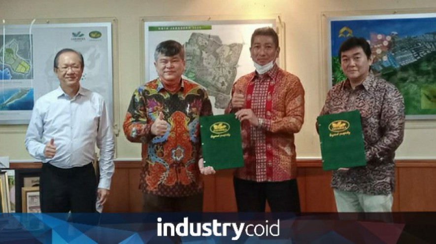 Penandatanganan MoU PT Jababeka Morotai dengan Kyudenko Corporation dan Santomo Resources Indonesia, untuk mengembangkan Pembangkit Listrik Tenaga Surya (PLTS) di KEK Morotai