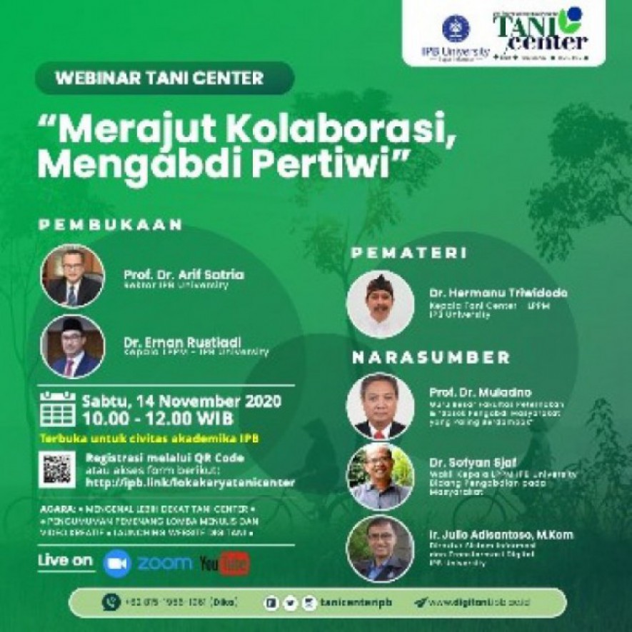 Tani Center IPB University Umumkan Lomba Menulis dan Video Kreatif