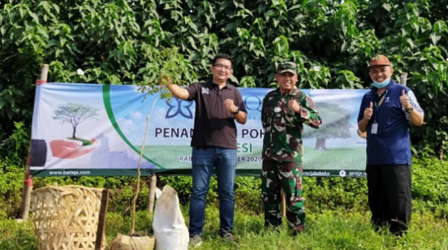 BATIQA Hotel Jababeka & Jababeka Infrastruktur tanam sejumlah pohon trembesi