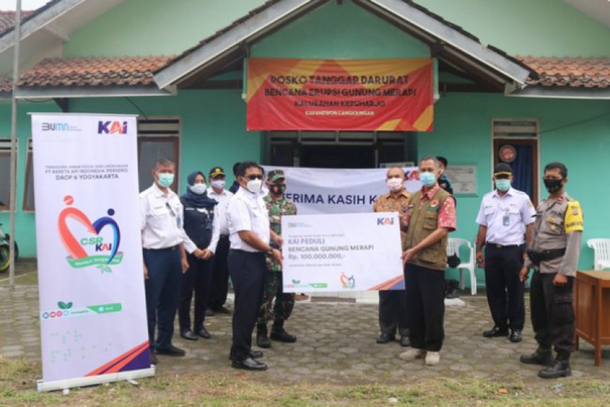 Program TJSL Bantuan Bina Lingkungan KAI Peduli Bencana Gunung Merapi