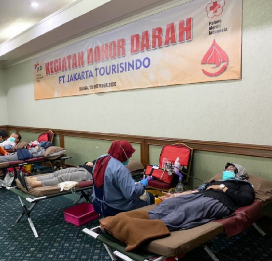 PT Jakarta Tourisindo (Jakarta Experience Board) Laksanakan Kegiatan Donor Darah di Grand Cempaka Business Hotel