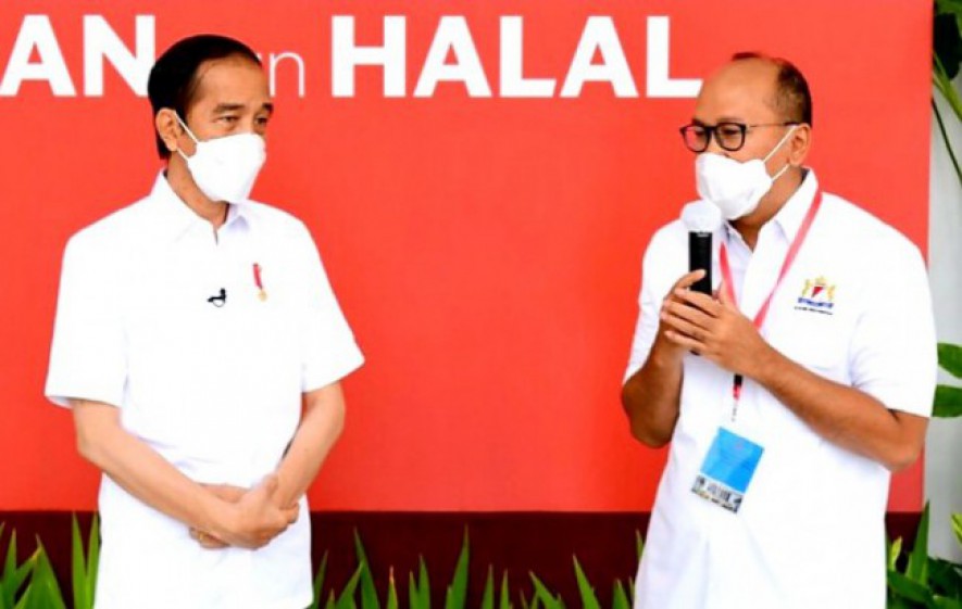 Presiden Jokowi dan Ketum Kadin Indonesia Rosan P Roeslani