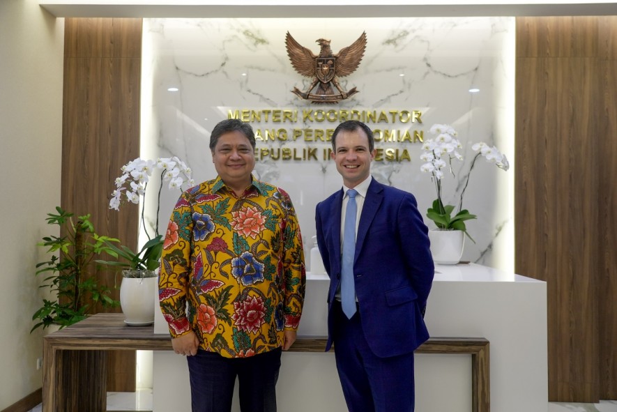 Coordinating Minister Airlangga Meets Minister of Export of the United Kingdom