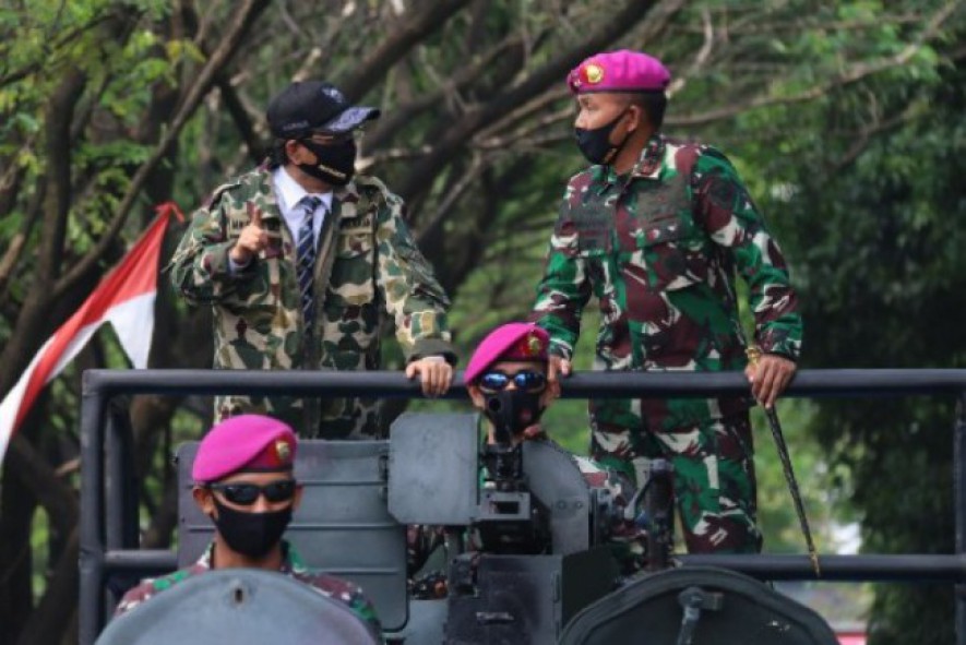 Menkopolhukam Mahfud MD Kunjungaan Kerja ke Markas Korps Marinir